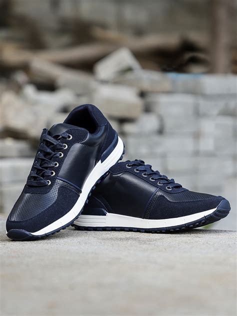 navy blue men's casual shoes.